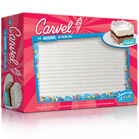 Carvel Family Size Ice Cream Cake - Confetti Plain 2017