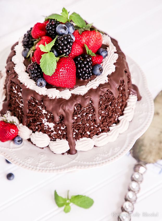 Berry Chocolate Ice Cream Cake