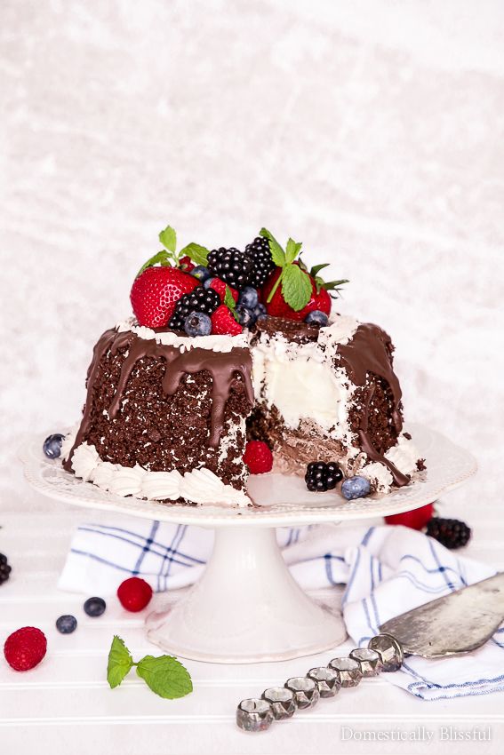 Berry Chocolate Ice Cream Cake