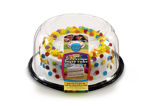 Jon Donaire Vanilla Ice Cream Layer Cake with White Cake – Round