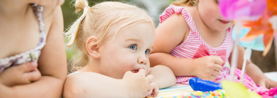 Girl at birthday party