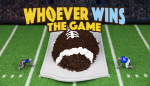 Carvel football ice cream cake
