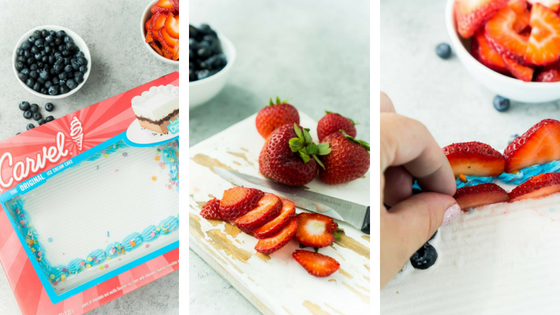 Easy American Flag Ice Cream Cake