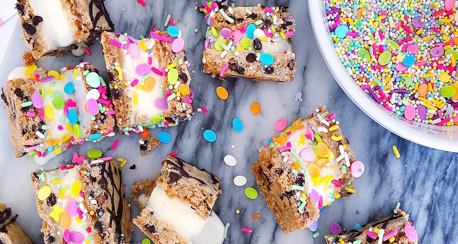rainbow cookie ice cream cake