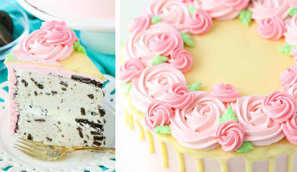 Mother's Day Ice Cream Cake Decorating Tutorial | I Love ...