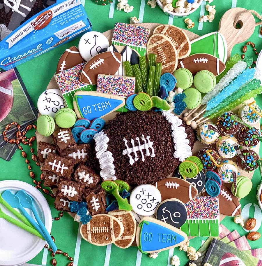football ice cream cake