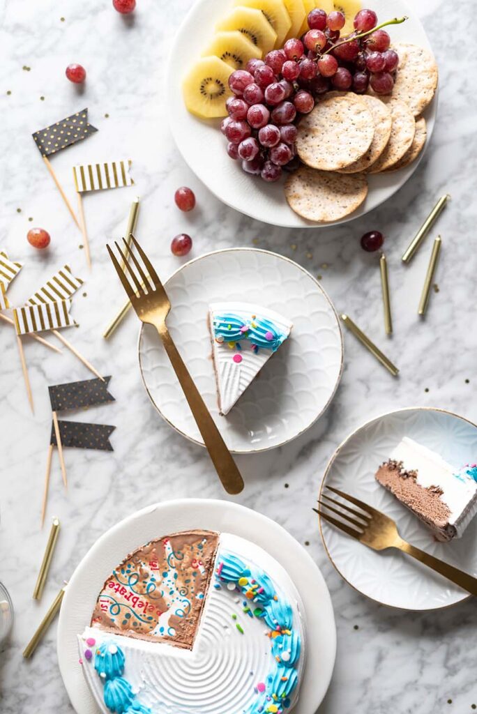 ice cream cake on table