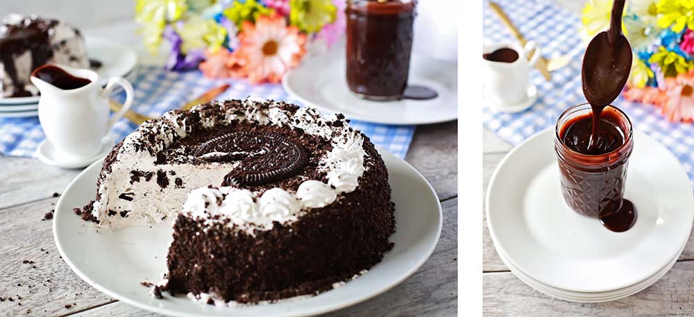 Double OREO Chocolate Ice Cream Cake