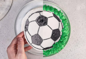 How to make a DIY soccer ball ice cream cake
