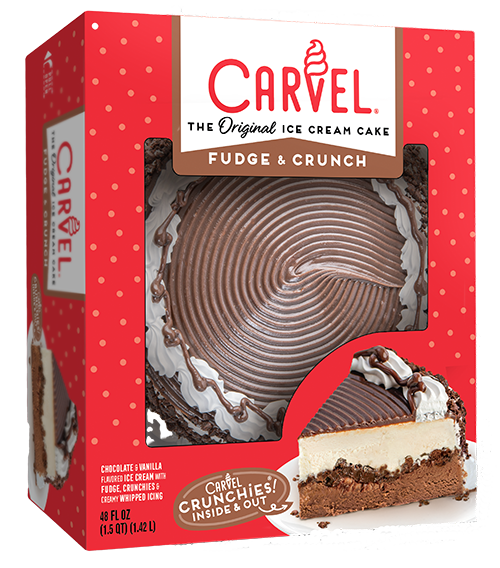 Carvel Fudge & Crunch Ice Cream Cake in Packaging