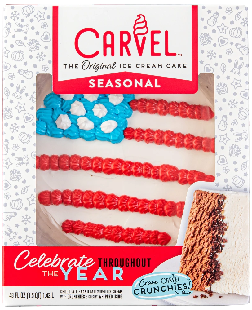 Carvel Patriotic Ice Cream Cake in Packaging