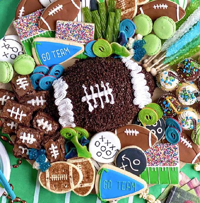 football ice cream cake